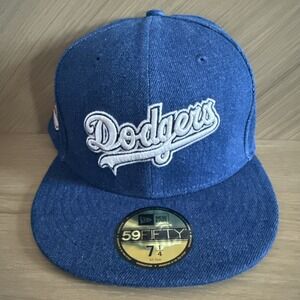 Los Angeles Dodgers Hat Cap 1980 All Star Game Denim 7 1/4 Fitted‎ 5950 New Era
